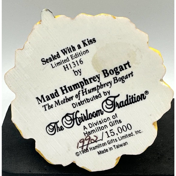 Adorable SEALED WITH A KISS Maud Humphrey Bogart Figurine H136 1992 Numbered - Picture 8 of 8